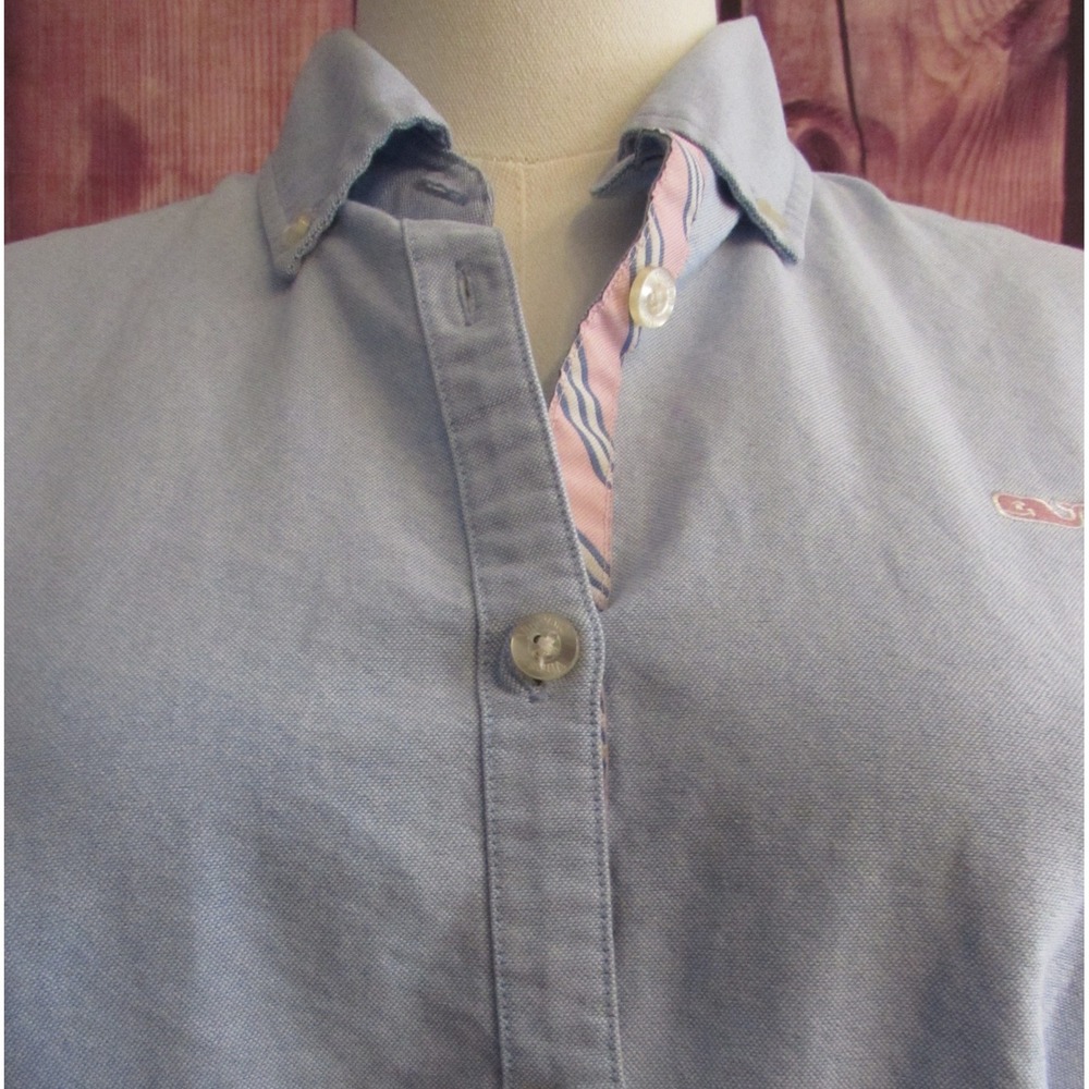 Vineyard Vines Women's Murray Oxford Button Down Shirt Blue Sz 6 Preppy Academia - Picture 5 of 11